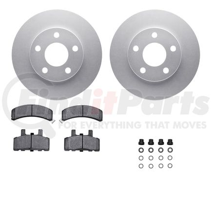 4512-47069 by DYNAMIC FRICTION COMPANY - GEOSPEC Coated Rotors with 5000 Brake Pads - Ceramic and Hardware