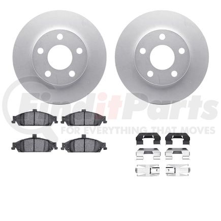 4512-47072 by DYNAMIC FRICTION COMPANY - GEOSPEC Coated Rotors with 5000 Brake Pads - Ceramic and Hardware