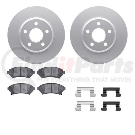 4512-47075 by DYNAMIC FRICTION COMPANY - GEOSPEC Coated Rotors with 5000 Brake Pads - Ceramic and Hardware