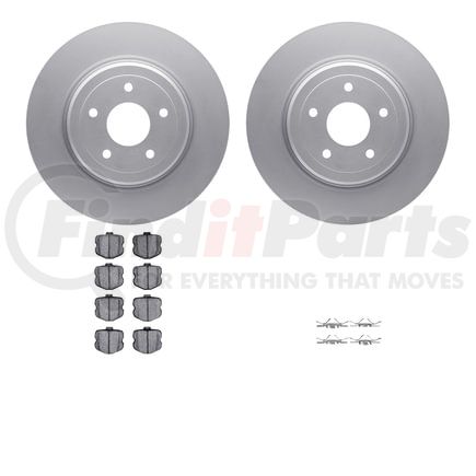 4512-47079 by DYNAMIC FRICTION COMPANY - GEOSPEC Coated Rotors with 5000 Brake Pads - Ceramic and Hardware