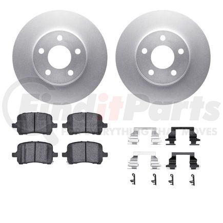 4512-47082 by DYNAMIC FRICTION COMPANY - GEOSPEC Coated Rotors with 5000 Brake Pads - Ceramic and Hardware