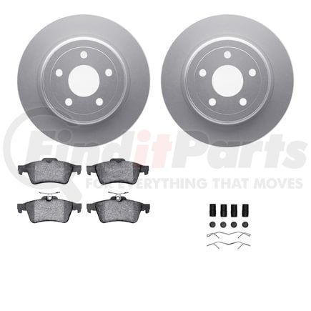 4512-47085 by DYNAMIC FRICTION COMPANY - GEOSPEC Coated Rotors with 5000 Brake Pads - Ceramic and Hardware