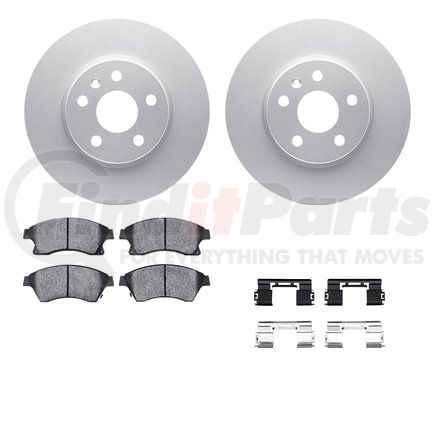 4512-47089 by DYNAMIC FRICTION COMPANY - GEOSPEC Coated Rotors with 5000 Brake Pads - Ceramic and Hardware