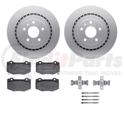 4512-47092 by DYNAMIC FRICTION COMPANY - GEOSPEC Coated Rotors with 5000 Brake Pads - Ceramic and Hardware