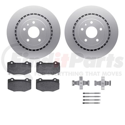 4512-47093 by DYNAMIC FRICTION COMPANY - GEOSPEC Coated Rotors with 5000 Brake Pads - Ceramic and Hardware