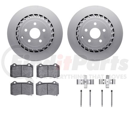 4512-47099 by DYNAMIC FRICTION COMPANY - GEOSPEC Coated Rotors with 5000 Brake Pads - Ceramic and Hardware