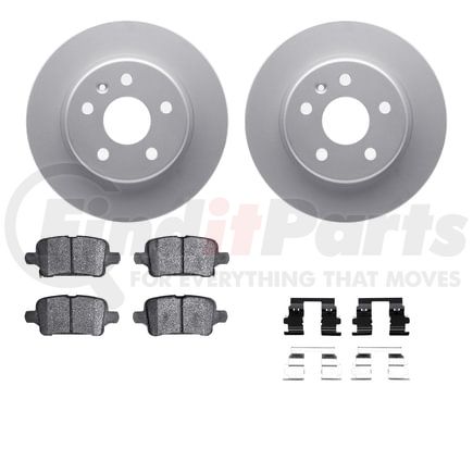 4512-47100 by DYNAMIC FRICTION COMPANY - GEOSPEC Coated Rotors with 5000 Brake Pads - Ceramic and Hardware