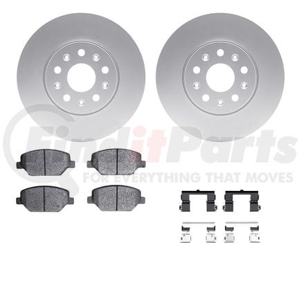 4512-47101 by DYNAMIC FRICTION COMPANY - GEOSPEC Coated Rotors with 5000 Brake Pads - Ceramic and Hardware