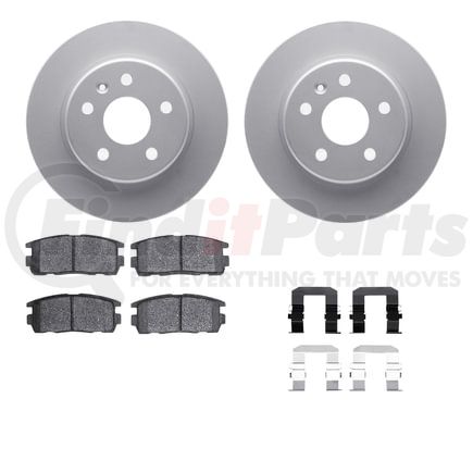 4512-47114 by DYNAMIC FRICTION COMPANY - GEOSPEC Coated Rotors with 5000 Brake Pads - Ceramic and Hardware