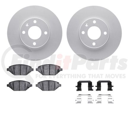 4512-47123 by DYNAMIC FRICTION COMPANY - GEOSPEC Coated Rotors with 5000 Brake Pads - Ceramic and Hardware