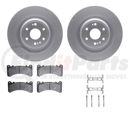 4512-47124 by DYNAMIC FRICTION COMPANY - GEOSPEC Coated Rotors with 5000 Brake Pads - Ceramic and Hardware