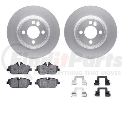 4512-32032 by DYNAMIC FRICTION COMPANY - GEOSPEC Coated Rotors with 5000 Brake Pads - Ceramic and Hardware