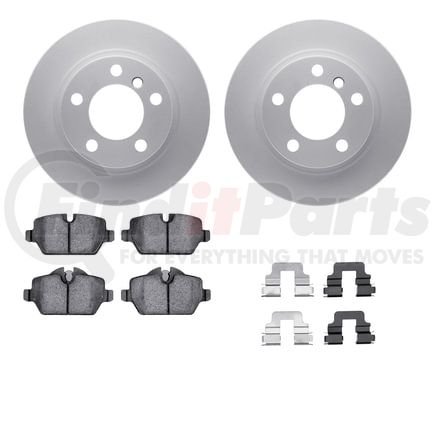 4512-32040 by DYNAMIC FRICTION COMPANY - GEOSPEC Coated Rotors with 5000 Brake Pads - Ceramic and Hardware