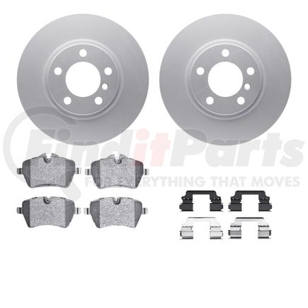 4512-32041 by DYNAMIC FRICTION COMPANY - GEOSPEC Coated Rotors with 5000 Brake Pads - Ceramic and Hardware