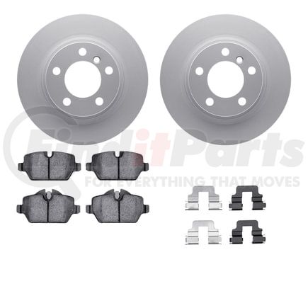 4512-32043 by DYNAMIC FRICTION COMPANY - GEOSPEC Coated Rotors with 5000 Brake Pads - Ceramic and Hardware