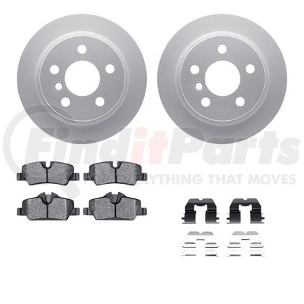 4512-32045 by DYNAMIC FRICTION COMPANY - GEOSPEC Coated Rotors with 5000 Brake Pads - Ceramic and Hardware