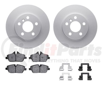 4512-32050 by DYNAMIC FRICTION COMPANY - GEOSPEC Coated Rotors with 5000 Brake Pads - Ceramic and Hardware