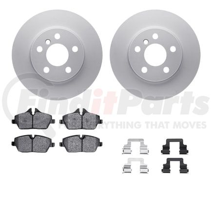 4512-32051 by DYNAMIC FRICTION COMPANY - GEOSPEC Coated Rotors with 5000 Brake Pads - Ceramic and Hardware