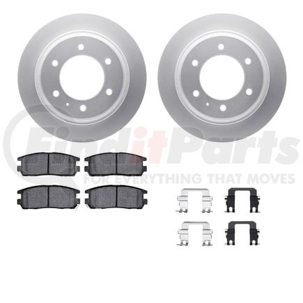 4512-37008 by DYNAMIC FRICTION COMPANY - GEOSPEC Coated Rotors with 5000 Brake Pads - Ceramic and Hardware