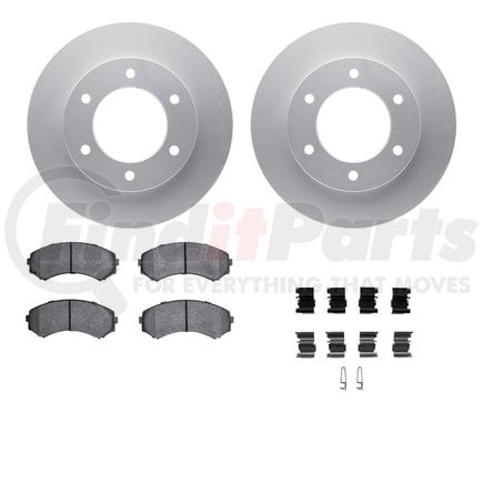 4512-37010 by DYNAMIC FRICTION COMPANY - GEOSPEC Coated Rotors with 5000 Brake Pads - Ceramic and Hardware