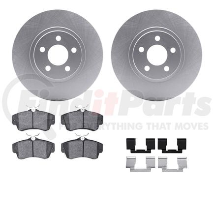 4512-39037 by DYNAMIC FRICTION COMPANY - GEOSPEC Coated Rotors with 5000 Brake Pads - Ceramic and Hardware