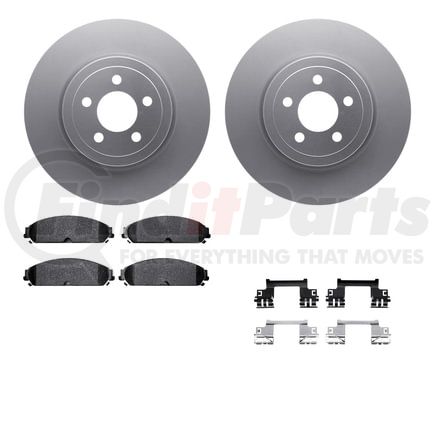 4512-39044 by DYNAMIC FRICTION COMPANY - GEOSPEC Coated Rotors with 5000 Brake Pads - Ceramic and Hardware