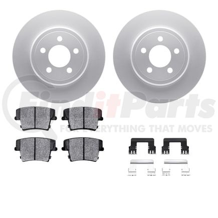 4512-39048 by DYNAMIC FRICTION COMPANY - GEOSPEC Coated Rotors with 5000 Brake Pads - Ceramic and Hardware