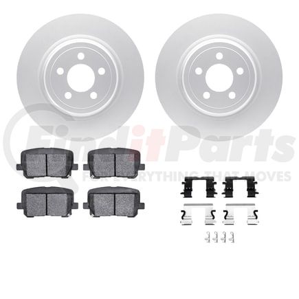 4512-39053 by DYNAMIC FRICTION COMPANY - GEOSPEC Coated Rotors with 5000 Brake Pads - Ceramic and Hardware