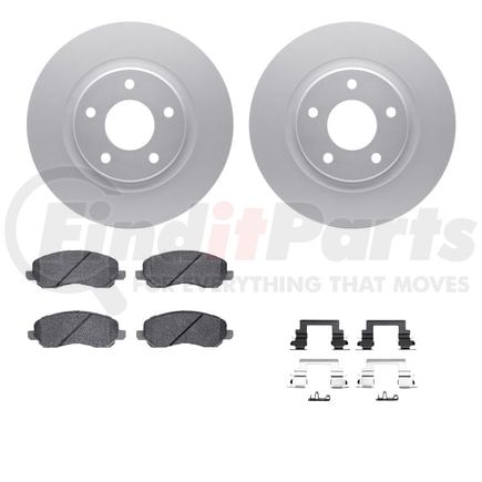 4512-39055 by DYNAMIC FRICTION COMPANY - GEOSPEC Coated Rotors with 5000 Brake Pads - Ceramic and Hardware