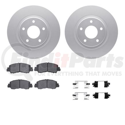 4512-39058 by DYNAMIC FRICTION COMPANY - GEOSPEC Coated Rotors with 5000 Brake Pads - Ceramic and Hardware