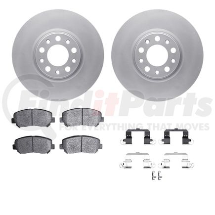 4512-39061 by DYNAMIC FRICTION COMPANY - GEOSPEC Coated Rotors with 5000 Brake Pads - Ceramic and Hardware