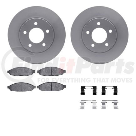 4512-39067 by DYNAMIC FRICTION COMPANY - GEOSPEC Coated Rotors with 5000 Brake Pads - Ceramic and Hardware