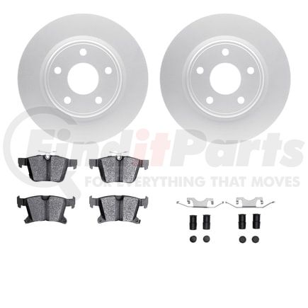 4512-39068 by DYNAMIC FRICTION COMPANY - GEOSPEC Coated Rotors with 5000 Brake Pads - Ceramic and Hardware