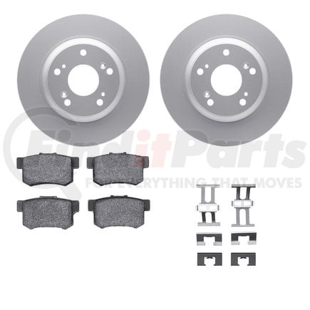 4512-59124 by DYNAMIC FRICTION COMPANY - GEOSPEC Coated Rotors with 5000 Brake Pads - Ceramic and Hardware