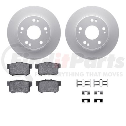 4512-59125 by DYNAMIC FRICTION COMPANY - GEOSPEC Coated Rotors with 5000 Brake Pads - Ceramic and Hardware