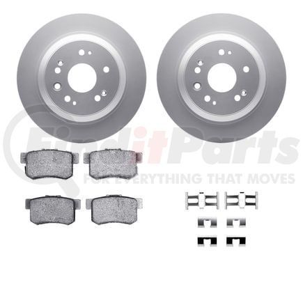 4512-59132 by DYNAMIC FRICTION COMPANY - GEOSPEC Coated Rotors with 5000 Brake Pads - Ceramic and Hardware