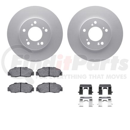 4512-59145 by DYNAMIC FRICTION COMPANY - GEOSPEC Coated Rotors with 5000 Brake Pads - Ceramic and Hardware