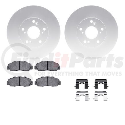 4512-59148 by DYNAMIC FRICTION COMPANY - GEOSPEC Coated Rotors with 5000 Brake Pads - Ceramic and Hardware