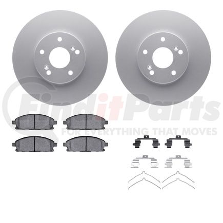 4512-59153 by DYNAMIC FRICTION COMPANY - GEOSPEC Coated Rotors with 5000 Brake Pads - Ceramic and Hardware