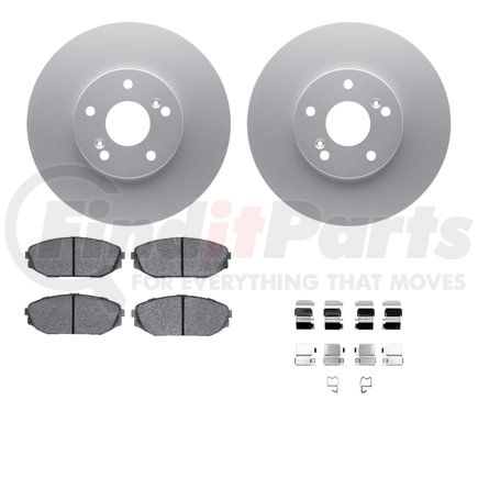 4512-59154 by DYNAMIC FRICTION COMPANY - GEOSPEC Coated Rotors with 5000 Brake Pads - Ceramic and Hardware