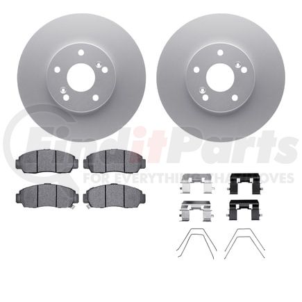 4512-59157 by DYNAMIC FRICTION COMPANY - GEOSPEC Coated Rotors with 5000 Brake Pads - Ceramic and Hardware