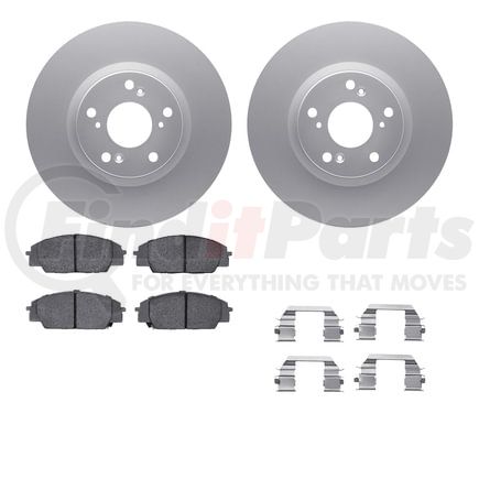 4512-59159 by DYNAMIC FRICTION COMPANY - GEOSPEC Coated Rotors with 5000 Brake Pads - Ceramic and Hardware