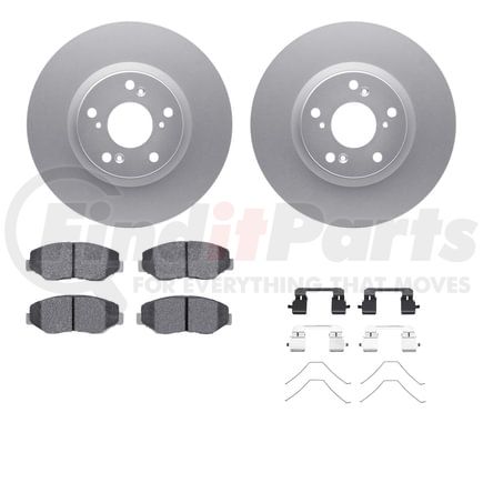 4512-59162 by DYNAMIC FRICTION COMPANY - GEOSPEC Coated Rotors with 5000 Brake Pads - Ceramic and Hardware