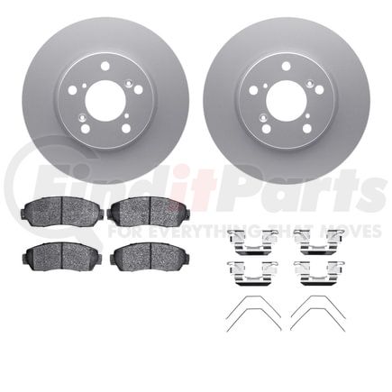 4512-59169 by DYNAMIC FRICTION COMPANY - GEOSPEC Coated Rotors with 5000 Brake Pads - Ceramic and Hardware
