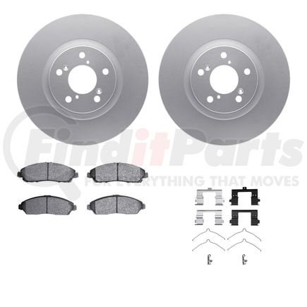 4512-59174 by DYNAMIC FRICTION COMPANY - GEOSPEC Coated Rotors with 5000 Brake Pads - Ceramic and Hardware