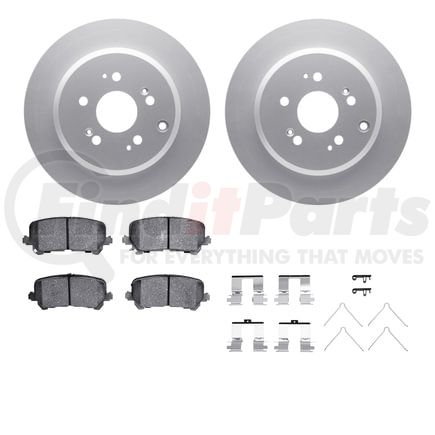 4512-59175 by DYNAMIC FRICTION COMPANY - GEOSPEC Coated Rotors with 5000 Brake Pads - Ceramic and Hardware