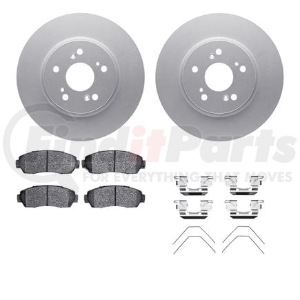 4512-59176 by DYNAMIC FRICTION COMPANY - GEOSPEC Coated Rotors with 5000 Brake Pads - Ceramic and Hardware