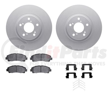 4512-59178 by DYNAMIC FRICTION COMPANY - GEOSPEC Coated Rotors with 5000 Brake Pads - Ceramic and Hardware