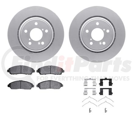 4512-59182 by DYNAMIC FRICTION COMPANY - GEOSPEC Coated Rotors with 5000 Brake Pads - Ceramic and Hardware