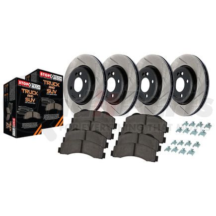967.67013 by STOPTECH - StopTech Truck Axle Pack; Slotted; 4 Wheel Brake Kit